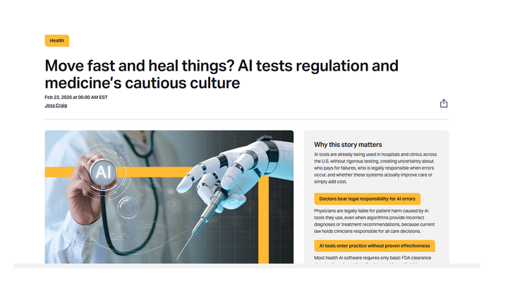 Medical professional works with robot administering injection